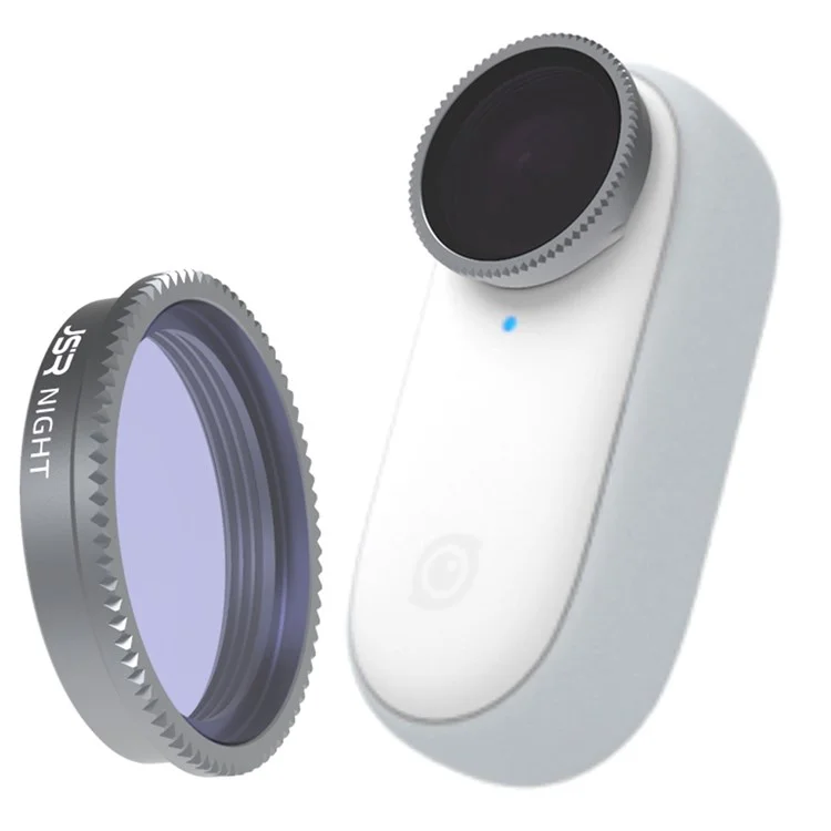 JUNESTAR JSR-1283-08 Filtre de Nuit en Verre Optique Multi-revêtement Pour Insta360 Go2 Action Caméra Filtre D'objectif Résistant Aux Rayures