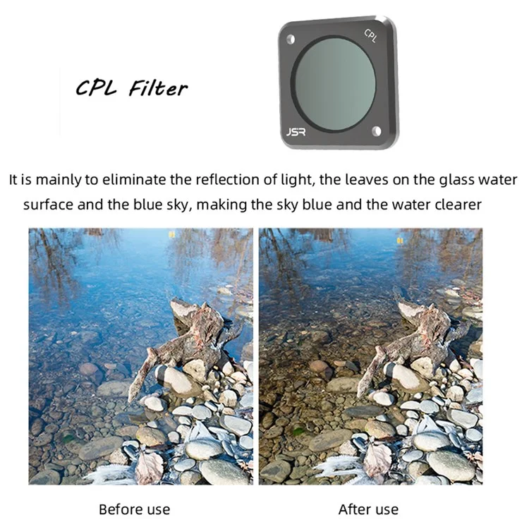 Junestar JSR-1339-20 Für DJI Action 2 8-in-1-kamera-objektivfilter-filter-set (stern, Nacht, CPL, ND8, ND16, ND32, ND64, MRC-UV)