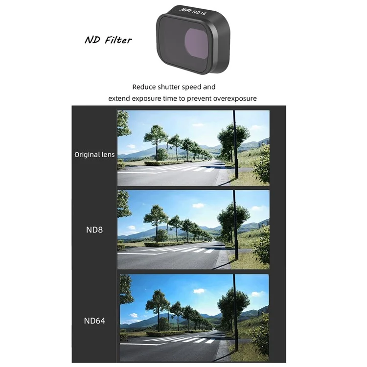 Junestar JSR-1663-22 KB-8IN1 Multi-recubrimiento ND/CPL/NIGHT Filter Set Para Filtro de Lentes Impermeable DJI 3 Pro