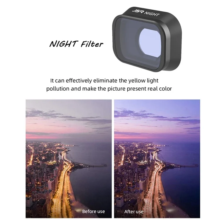 Junestar JSR-1663-22 KB-8IN1 Multi-recubrimiento ND/CPL/NIGHT Filter Set Para Filtro de Lentes Impermeable DJI 3 Pro