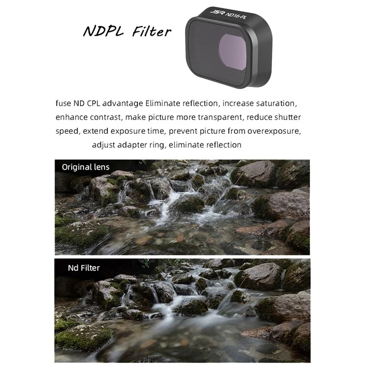 Junestar JSR-1663-10 Per DJI Mini 3 Pro KB ND16-PL Filtro pl Lightweight Accessori Per Lenti in Lega di Vetro in Lega di Alluminio