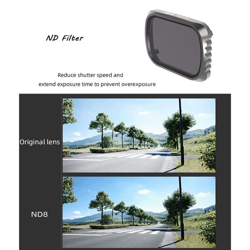 JUNESTAR JSR-1278-15 dla DJI Mavic Air 2S 3 szt./komplet CPL + ND8 + ND16 Filtry ze szkła optycznego Filtry obiektywu aparatu