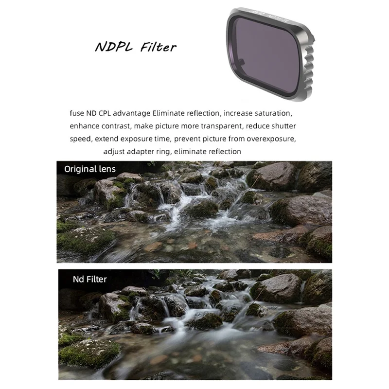 JUNESTAR JSR-1278-09 Filtr obiektywu dla DJI Mavic Air 2S Filtr ND-PL Akcesoria dla dronów sterowanych zdalnie - ND8-PL