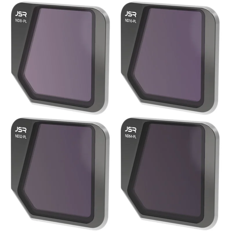 JUNESTAR JSR-1825-19 Til DJI Mavic 3 4 stk./sæt ND8PL+ND16PL+ND32PL+ND64PL Filtre Optisk Glas Kamera NDPL Linsesystemer
