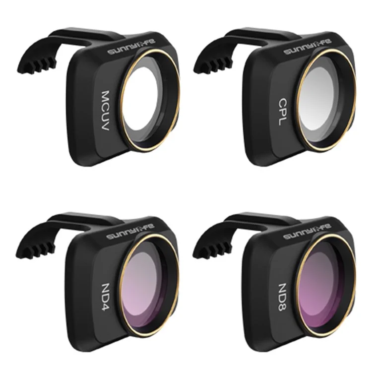 SUNNYLIFE MM-FI9257 4pcs / Set Pour DJI Mini se / Mini 2 / Mavic Mini Mcuv + Cpl + Nd4 + Nd8 Filtres D'objectif de Caméra Drone Drone Filtres en Verre Optique
