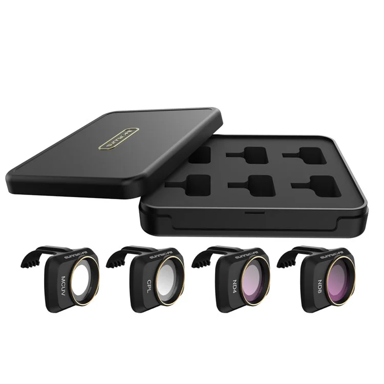 SUNNYLIFE MM-FI9257 4pcs / Set Pour DJI Mini se / Mini 2 / Mavic Mini Mcuv + Cpl + Nd4 + Nd8 Filtres D'objectif de Caméra Drone Drone Filtres en Verre Optique