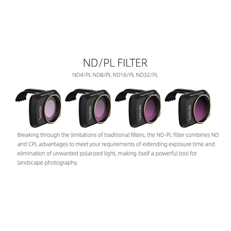 SUNNYLIFE MM-FI9252 For DJI Mavic Mini/Mini SE/Mini 2 ND/PL Filter RC Lens Accessories - ND4/PL