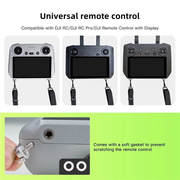 QISYKER DRCP0617 For DJI RC/Pro/Mini 3 Pro Drone Hand Free Lanyard for RC Remote Controller