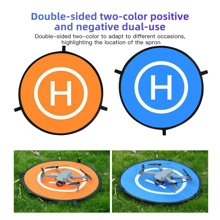 Qisyker Dopark55 55cm Round Drone Parking Aventn Landing Pad Com Pinos Moídos e Tiras Reflexivas