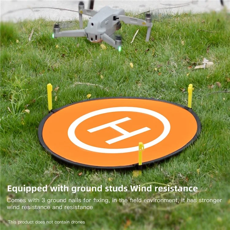 Qisyker Dopark55 55cm Round Drone Parking Aventn Landing Pad Com Pinos Moídos e Tiras Reflexivas