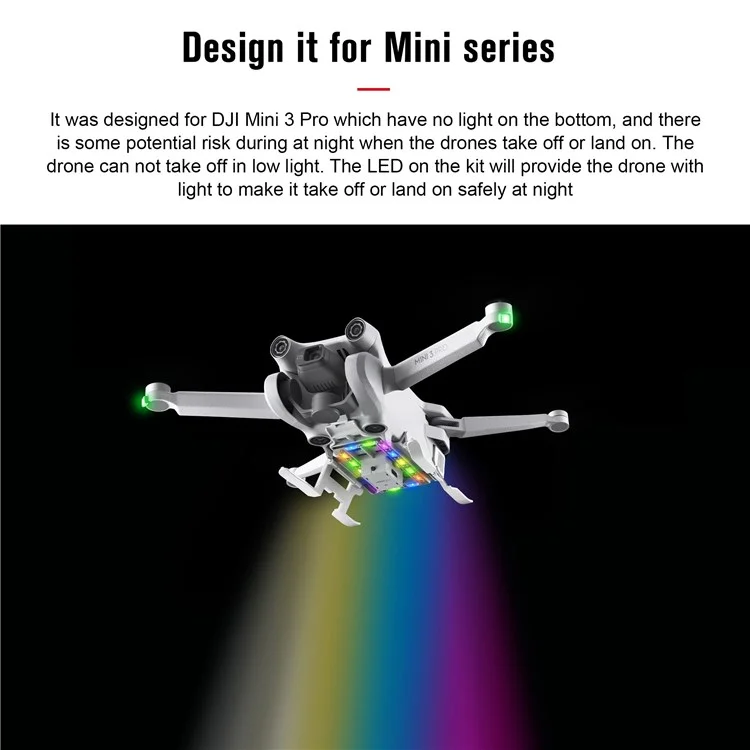 Startrc 1111016 Für DJI Mini 3 Pro Drone Faltbares Fahrwerk LED Light ABS Anti-fall-fall Erhöhte Ständer