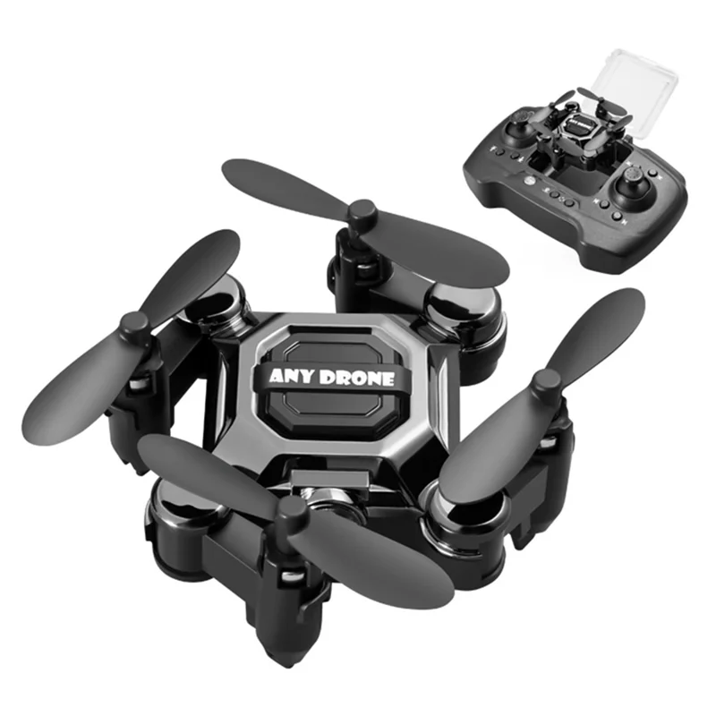 ANY DRONE K04 Folding Aircraft Portable Mini Drone 2.4GHz RC Airplane Toy (without Camera) - Black