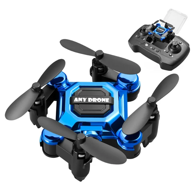 Cualquier Drone K04 Plegable Mini Aeronave Fotografía Aérea 4K HD Drone Portable 2.4GHz WiFi RC Airplane Juguete Con Lente Ancha de 120 Grados - Azul