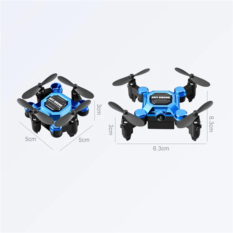 Cualquier Drone K04 Plegable Mini Aeronave Fotografía Aérea 4K HD Drone Portable 2.4GHz WiFi RC Airplane Juguete Con Lente Ancha de 120 Grados - Azul