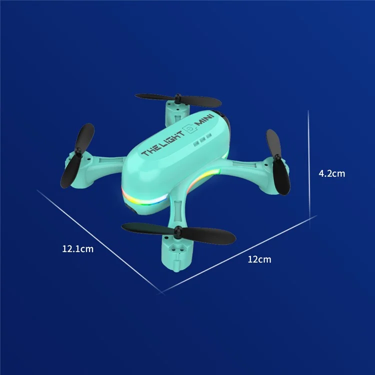 V6 Mini Lightweight RC Aircraft Aerial Photography 4 Channel Drone Com Letreiro / Função Wifi (bateria Única) - Azul