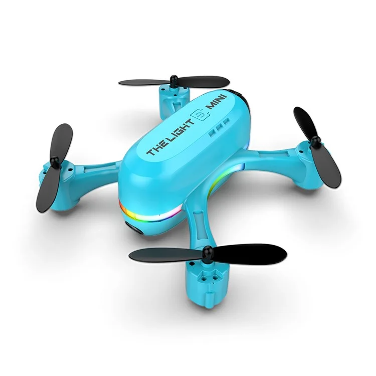 V6 Mini Lightweight RC Aircraft Aerial Photography 4 Channel Drone with Marquee / WiFi Function (Single Battery) - Blue