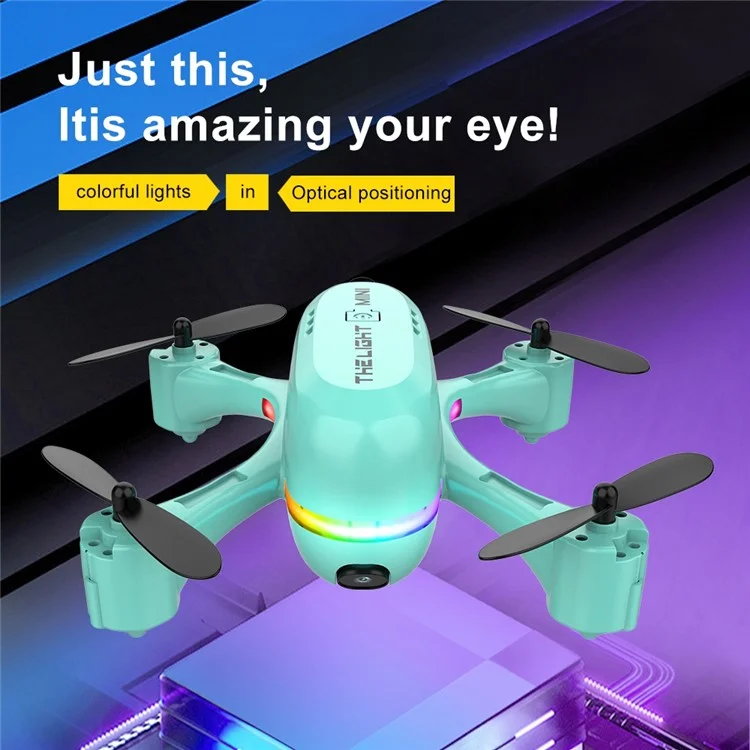 V6 Mini Lightweight RC Aircraft Aerial Photography 4 Channel Drone with Marquee / WiFi Function (Single Battery) - Blue