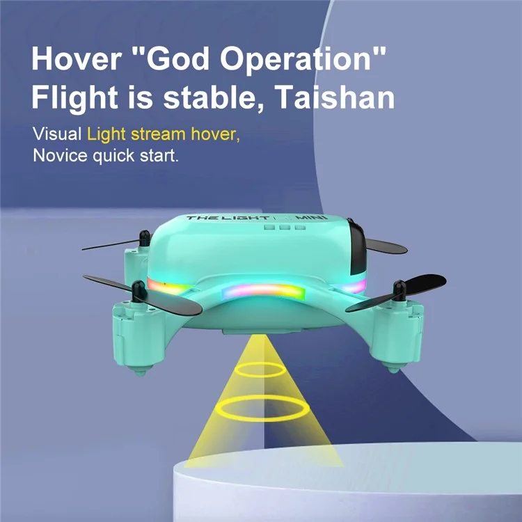 V6 Mini Lightweight RC Aircraft Aerial Photography 4 Channel Drone with Marquee / WiFi Function (Single Battery) - Blue