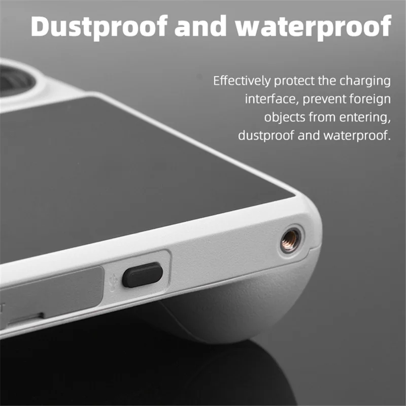 EWB9372 3Pcs Dust Plug for DJI Mini 3 Pro Drone Remote Controller Interface Silicone Waterproof Type-C Port Plugs - White