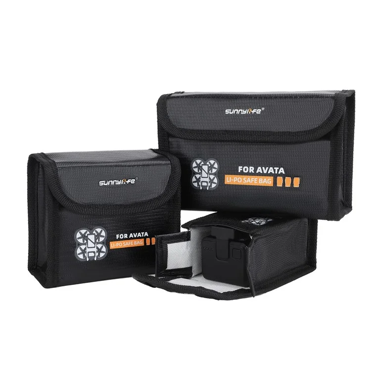 SUNNYLIFE AT-DC478 для DJI Avata 2-Battery Safety Storage Bag Explosion-proof Heat Resistant Lithium Battery Protective Pouch