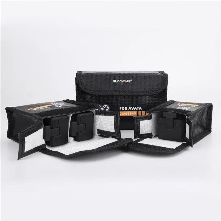 SUNNYLIFE AT-DC478 для DJI Avata 2-Battery Safety Storage Bag Explosion-proof Heat Resistant Lithium Battery Protective Pouch