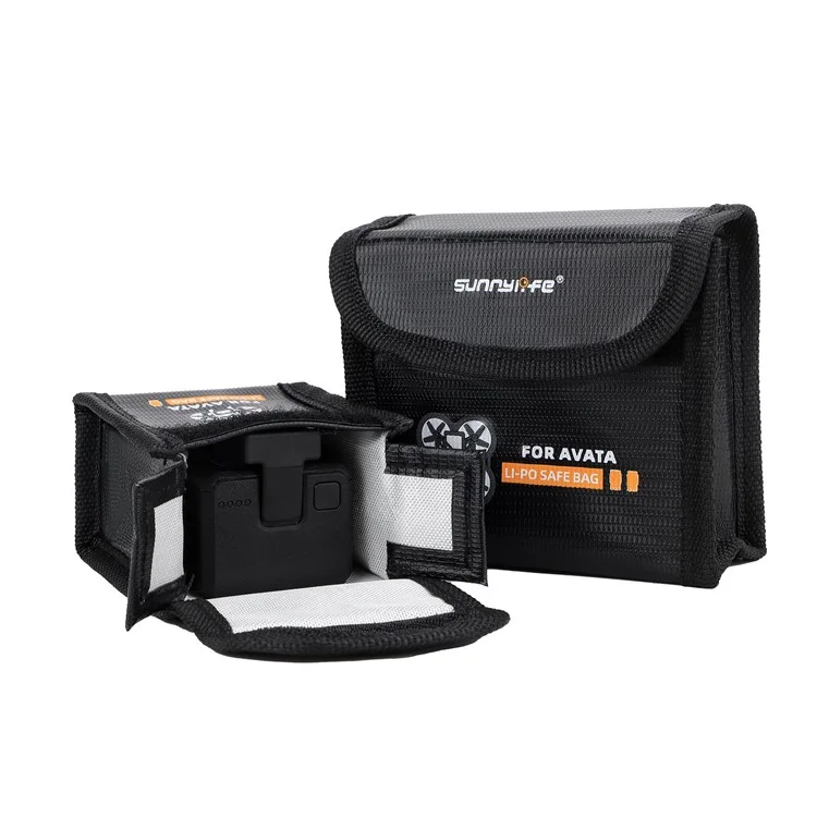 SUNNYLIFE AT-DC478 для DJI Avata 2-Battery Safety Storage Bag Explosion-proof Heat Resistant Lithium Battery Protective Pouch