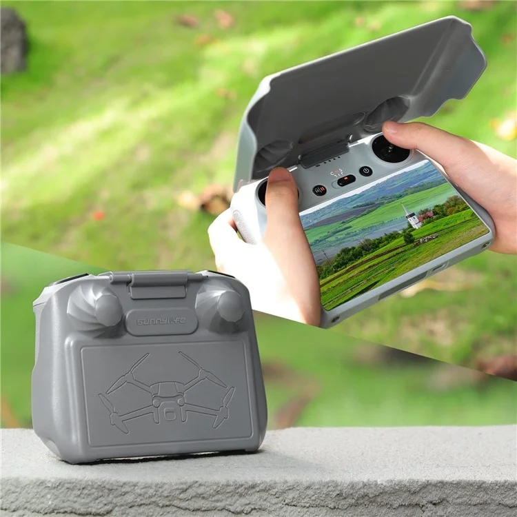 SUNNYLIFE MM3-YK466 para controle remoto RC da DJI Capa protetora de plástico 2 em 1 e protetor solar