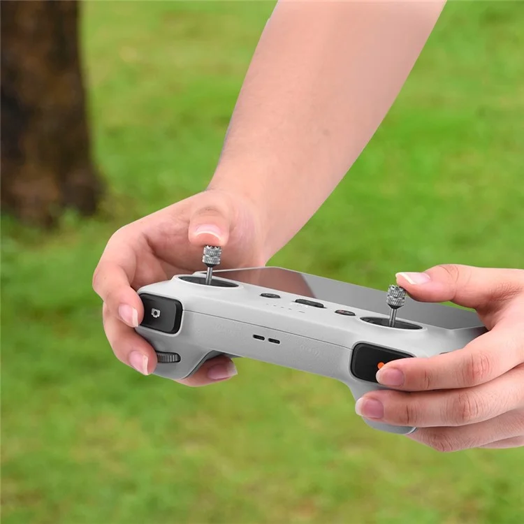 EWB9409 For DJI Mini 3 Pro Remote Controller 1 Pair Thumb Rocker Aluminum Alloy Control Joysticks - Grey