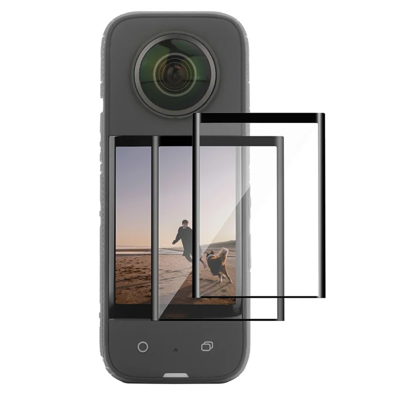 Sunnylife Ist IST-BHM499 2 Sets Kit de Protección de Pantalla de Cámara Transparente HD Para Insta360 X3, Diseño Curvado Anti-explosión Que Cubre la Película de Pantalla de Vidrio Templado