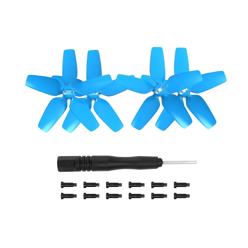2 Paia 2925S Per Accessori Drone Leggeri con Elica Colorata DJI Avata con Utensile - Blu