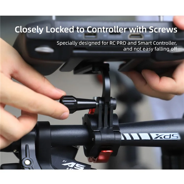 SUNNYLIFE ZJ486 For RC Pro / DJI Remote Control with Screen Bike Handlebar Clip Holder Action Camera Accessories