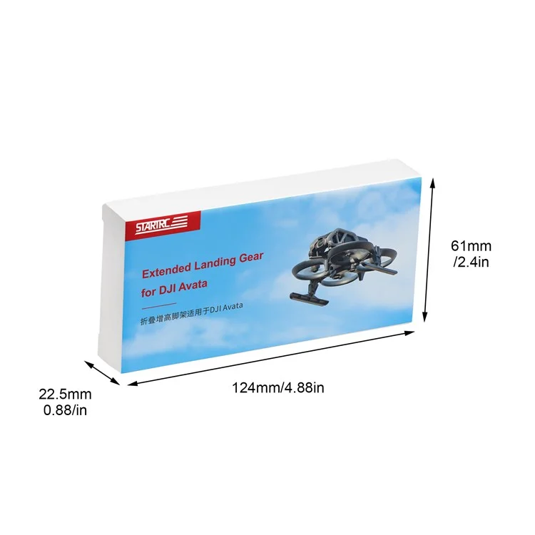 STARTRC 1111288 2pcs Para DJI Avata Extendida Gollo de Aterrizaje de Aterrizaje Protector de Soporte de Piernas