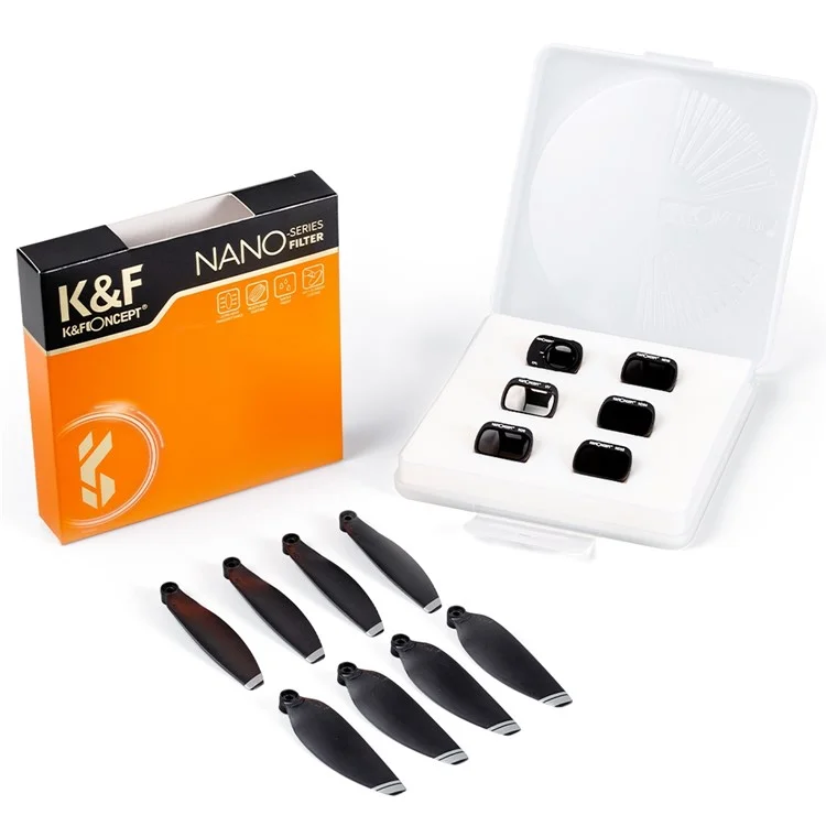 K&F CONCEPT SKU.1865 Pour DJI Mavic Mini 1 / Mini 2 / SE Multi-Coated Filter Set, 6Pcs Anti-Scratch Filters UV+CPL+ND8+ND16+ND32+ND64 Filtres d'objectif HD