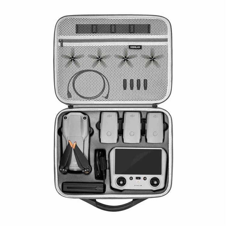 STARTRC 1111505 Para DJI Air 2 / 2S PU Bolso de Cuero Bag Bag Accessorios de Drones Caso de Viaje Con Correa Para el Hombro - Gris