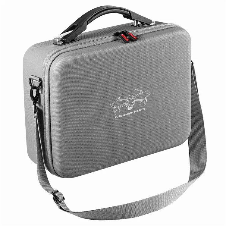 STARTRC 1111505 Para DJI Air 2 / 2S PU Bolso de Cuero Bag Bag Accessorios de Drones Caso de Viaje Con Correa Para el Hombro - Gris