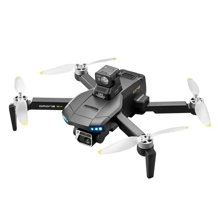 LSRC S+ Fluxo Óptico / Posicionamento de GPS Retorno de Ida RC Drone HD Câmera WiFi FPV Anti-shake Quadcopter Com Laser Evitação de Obstáculos Cabeça