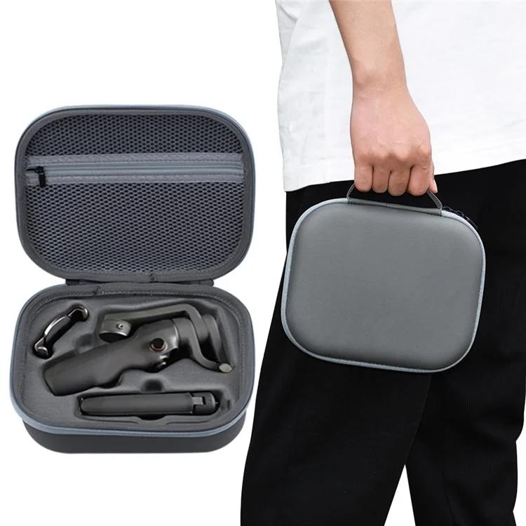 BRDRC DJI-9537 Drone Carrying Case for Osmo Mobile 6, Portable Travel Gimbal Stabilizer Storage Bag Box Handbag - Dark Grey