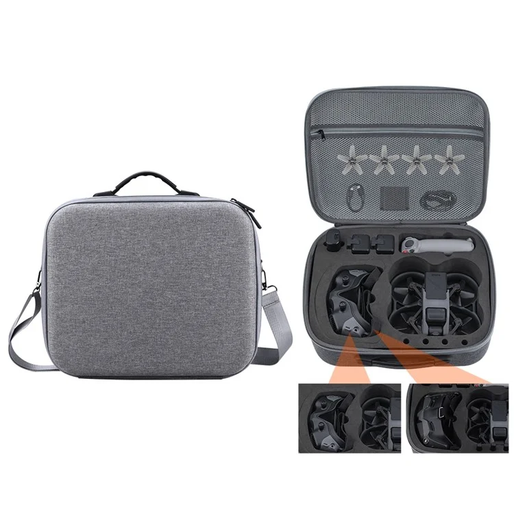 DJI-9579 Для DJI Avata Goggles 2 / V2 -беспилотнический Корпус Портативная Сумка Для Хранения Жесткого Корпуса с Плечевым Ремнем - Серый