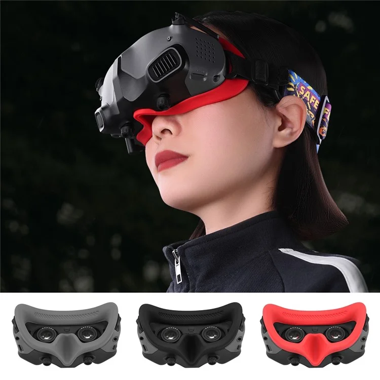 DJI-9571 Para DJI Avata Goggles 2 Anti-profuro Anti-suplo Silicone Tape Face Olecenente Acessores de Vodros de Elecimentos - Cinza