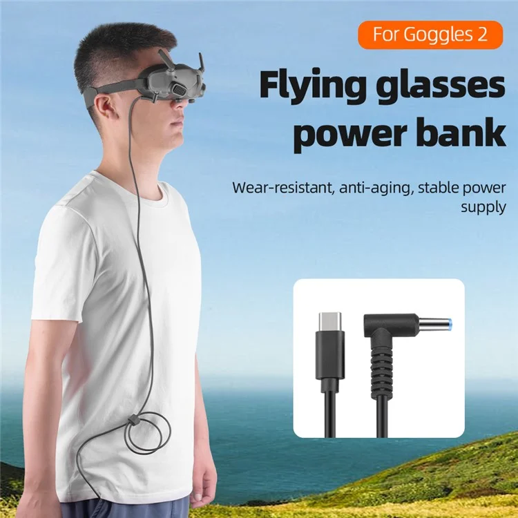 Кабель питания BRDRC DJI-9428 для DJI Goggles 2, кабель Type-C для очков, кабель питания очков