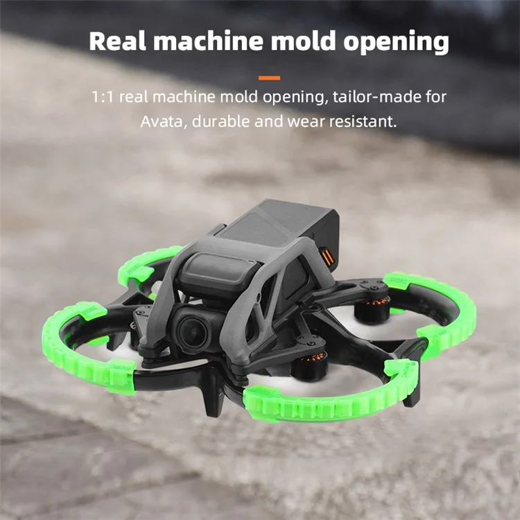 BRDRC 9604 For DJI Avata 4Pcs / Set Drone Propeller Guard Bumper Rings Anti-collision Protection Rings - Green