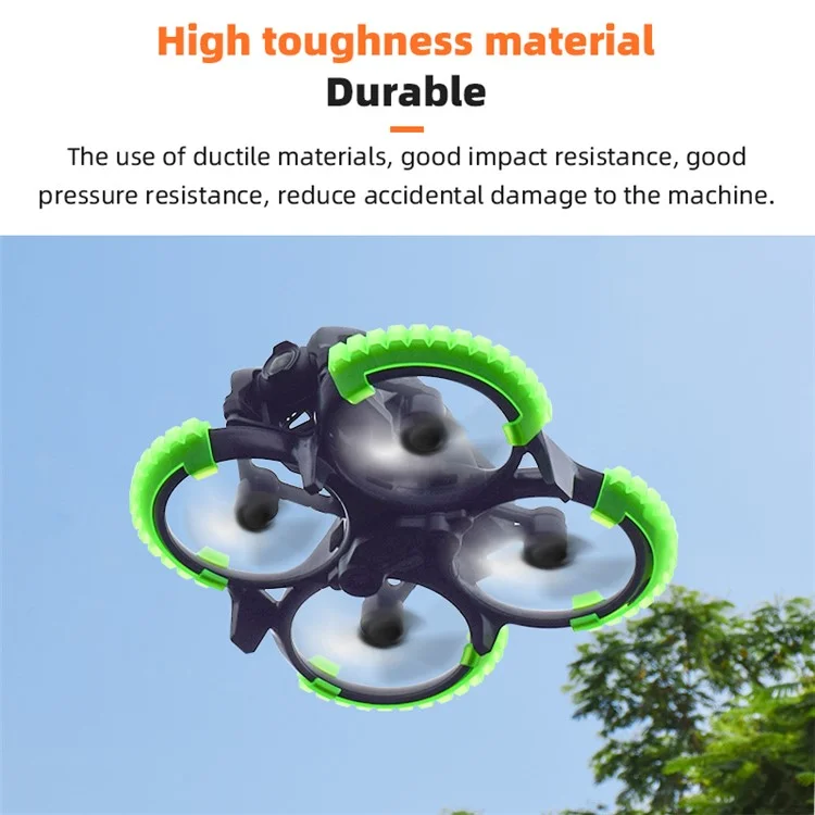 BRDRC 9604 For DJI Avata 4Pcs / Set Drone Propeller Guard Bumper Rings Anti-collision Protection Rings - Green