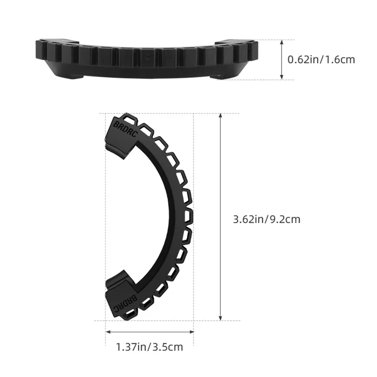 BRDRC 9604 For DJI Avata 4Pcs / Set Drone Propeller Guard Bumper Rings Anti-collision Protection Rings - Green