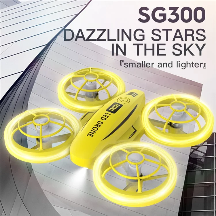 ZLL SG300 Children Mini Drone Remote Control 2.4GHz Aircraft Aerial Photography Remote Quadcopter Toy with Headless Mode - Yellow