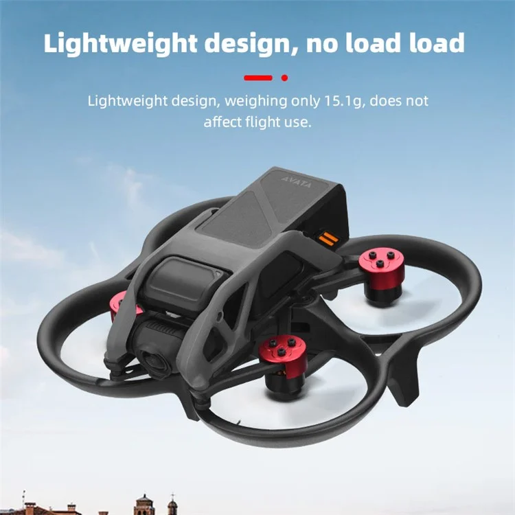 BRDRC-9637 4pcs Алюминиевый Сплав Моторная Крышка Для DJI Avata Drone, Пылезащитный Защитный Защита Моторного Моторного Моторного - Черный