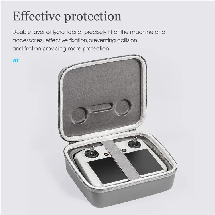 STARTRC 1115451 Pour Télécommande DJI Mini 3 Pro / Mavic 3 / Air 2S, Sac de Transport Étanche en PU pour Télécommande DJI RC