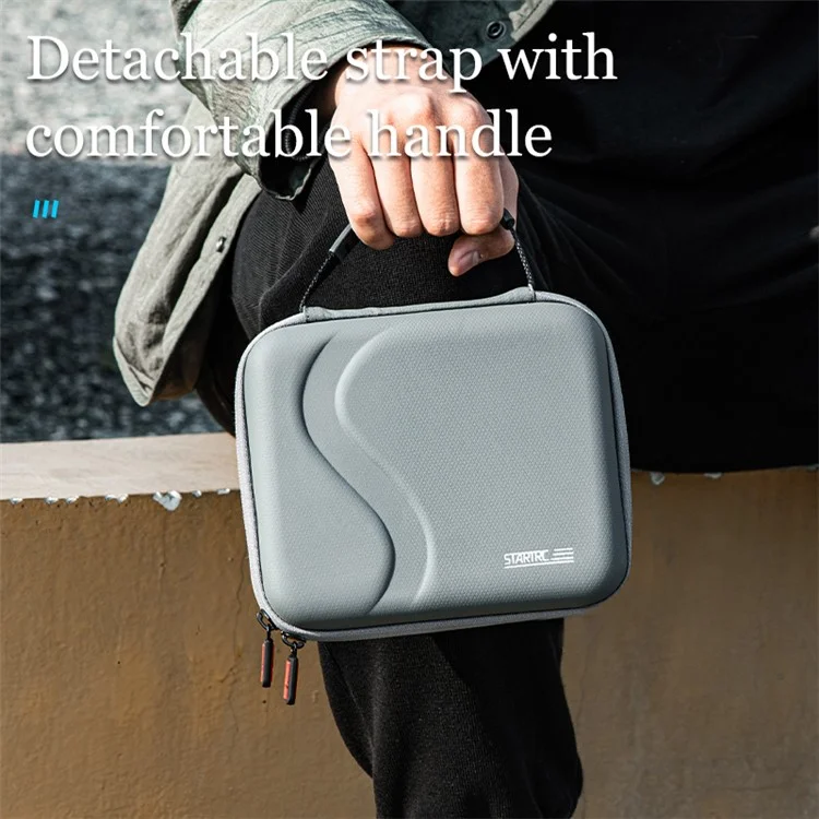 STARTRC 1115451 Pour Télécommande DJI Mini 3 Pro / Mavic 3 / Air 2S, Sac de Transport Étanche en PU pour Télécommande DJI RC