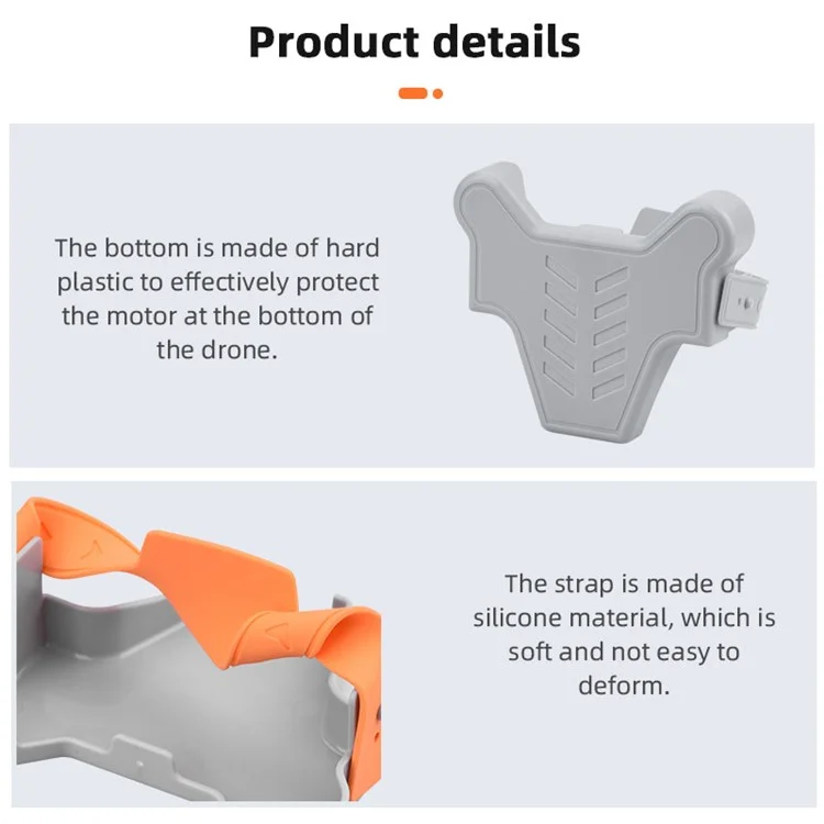 BRDRC BRD9658 For DJI Mini 3 / Mini 3 Pro Drone Propeller Holder Blades Stabilizer Propellers Guard Strap - Orange