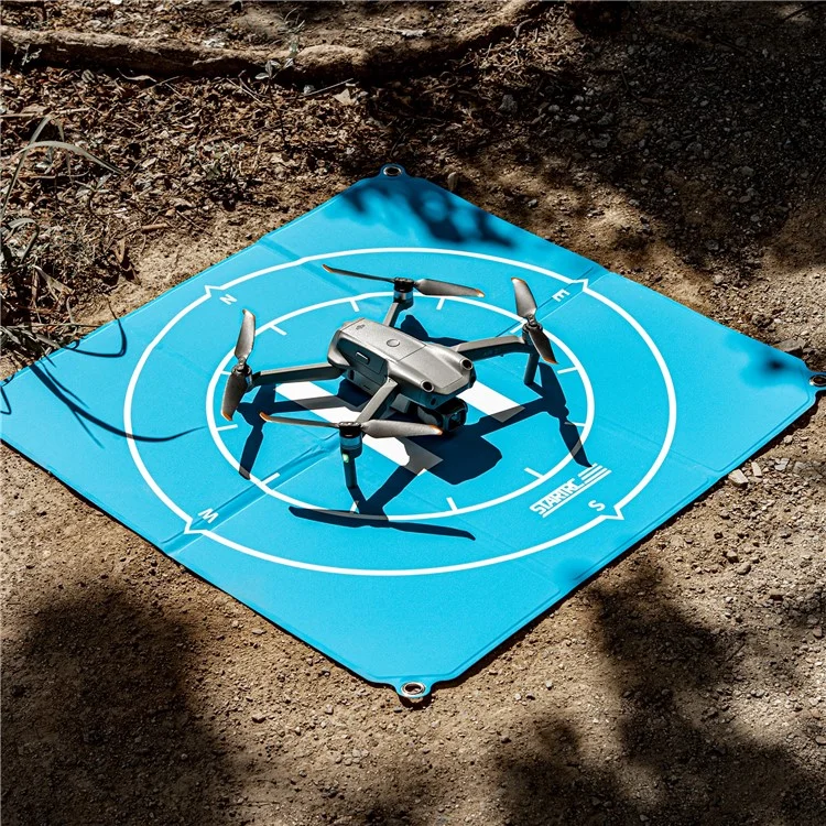 STARTRC 65 cm Alfombra de aterrizaje plegable impermeable para dron con clavos de tierra 
