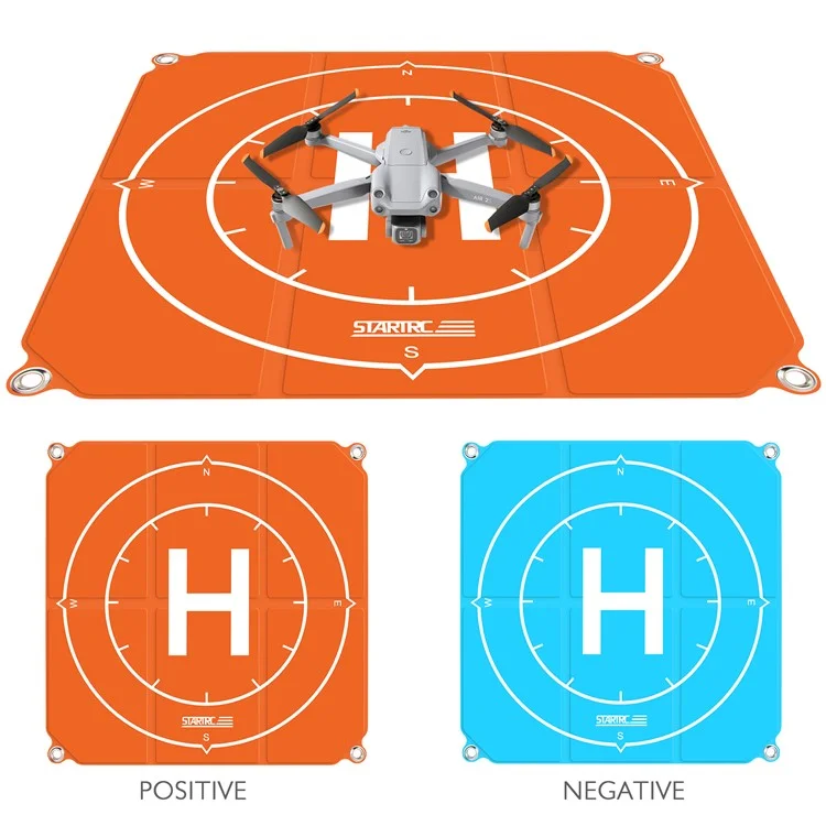 STARTRC 65 cm Alfombra de aterrizaje plegable impermeable para dron con clavos de tierra 